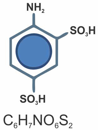 1-amino-benzene-2-4-disulphonic-acid