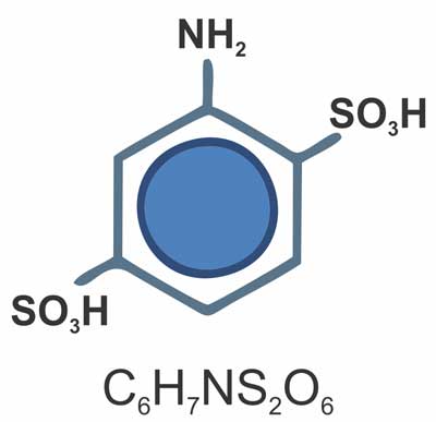 1-amino-benzene-2-5-disulphonic-acid