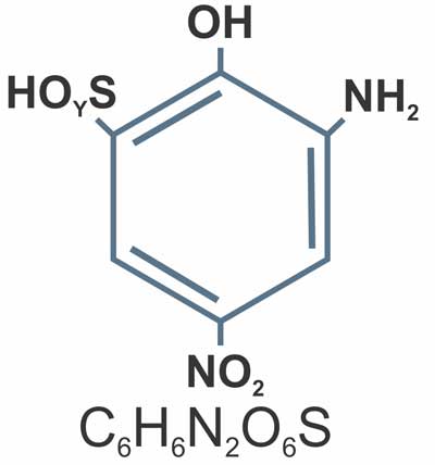 4-nitro-2-amino-phenol-6-sulfonic-acid